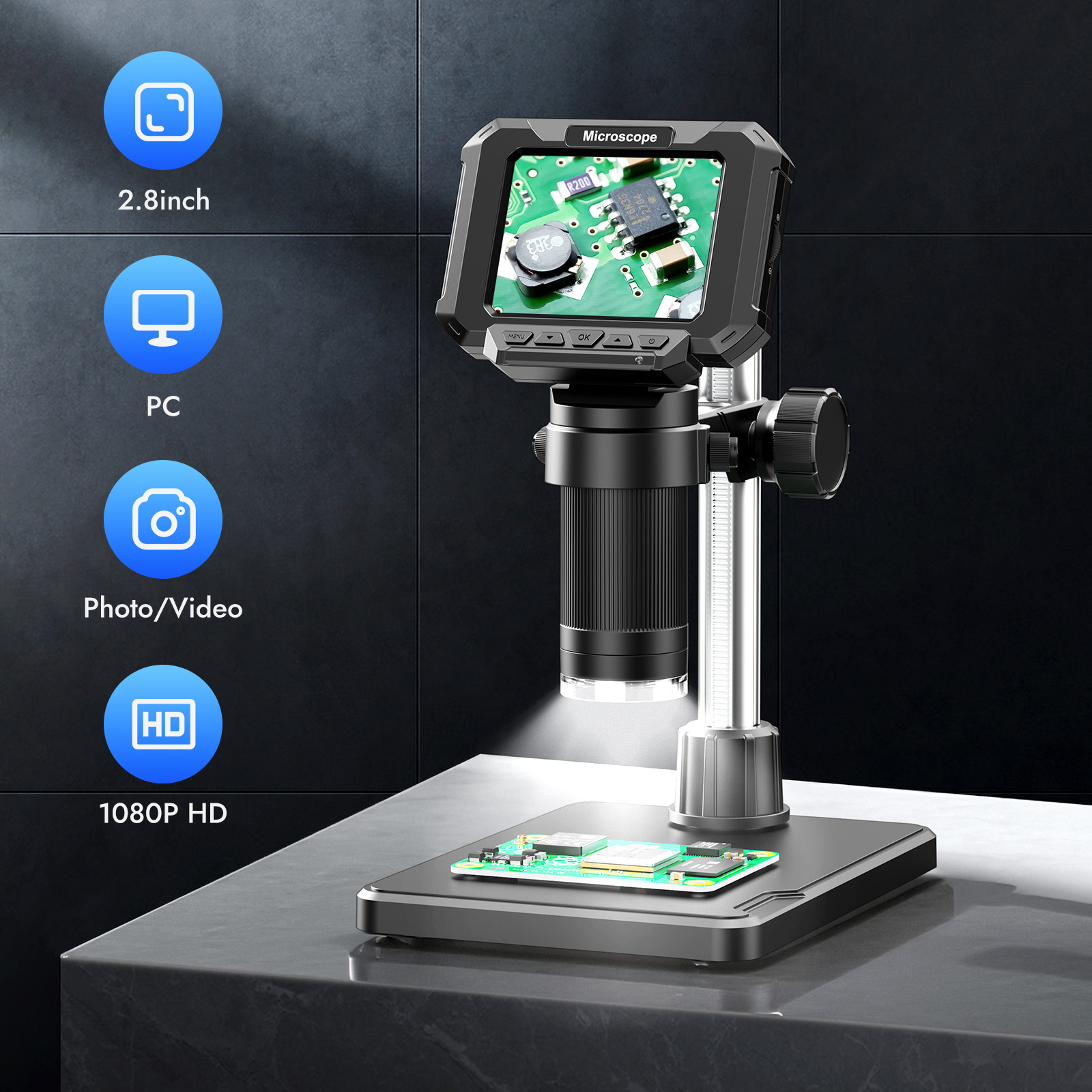 Power Tools For Windows - Mikroskop Koin Digital 2.8 Inci 1000X