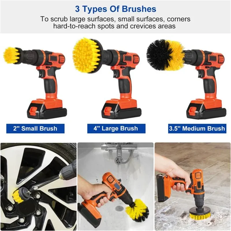 Power Tools Ridgid - 3 Pcs/Set Set Sikat Bor Listrik