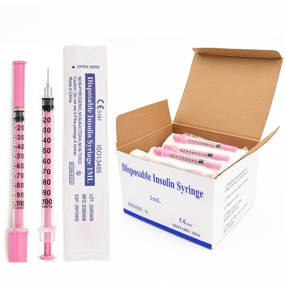 Power Tools Pink - 100Pcs/Box Jarum Suntik Insulin Pink 1ml