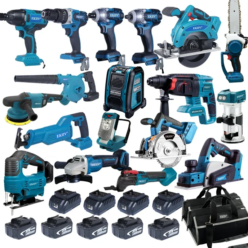 Combo Power Tools - Set peralatan listrik 21V, mesin bor