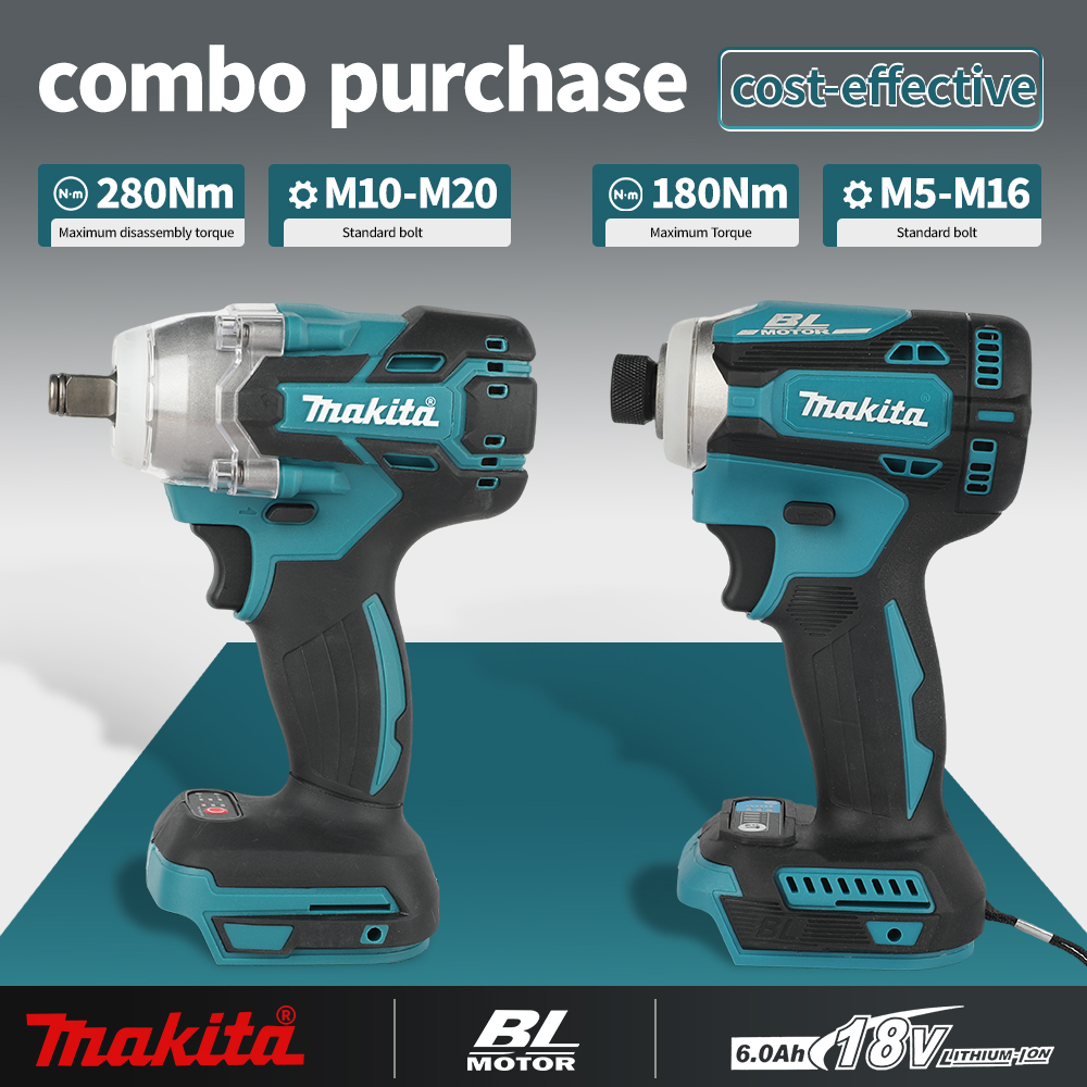 Combo Power Tools - Makita DTW285+DTD171 Perkakas Listrik Tanpa Kabel