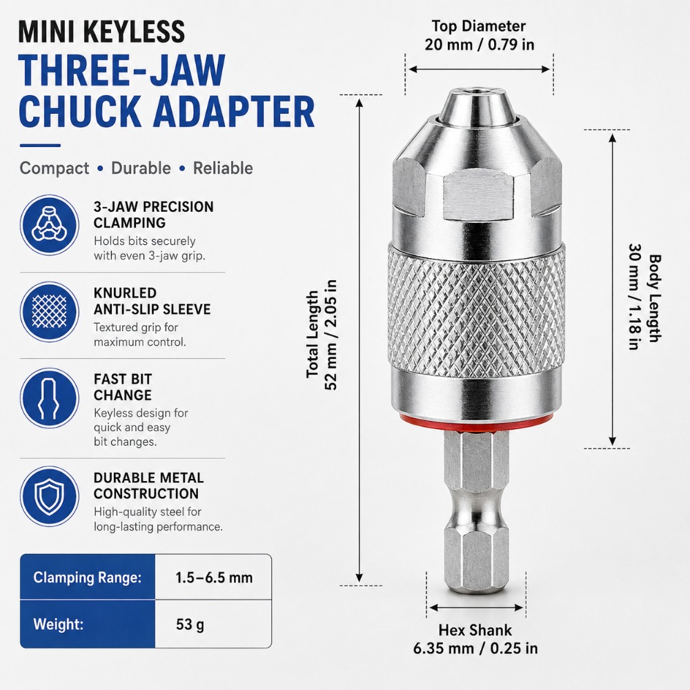 Power Tools Ridgid - Adaptor Chuck Bor 3 Rahang dengan