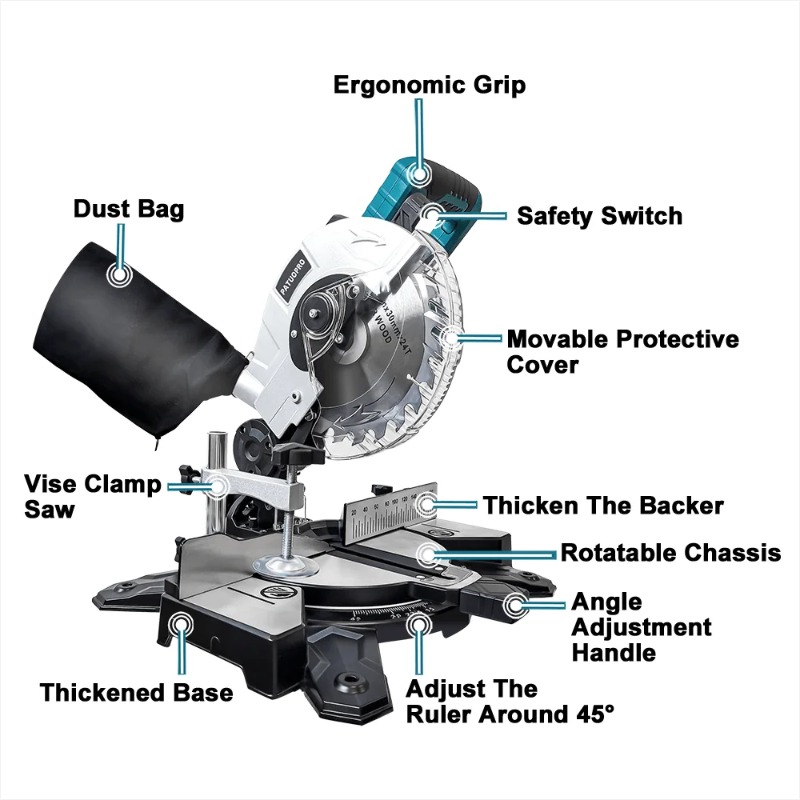 Gergaji Miter Tanpa Sikat (Bru - Power Tools Electrical ulasan dan harga