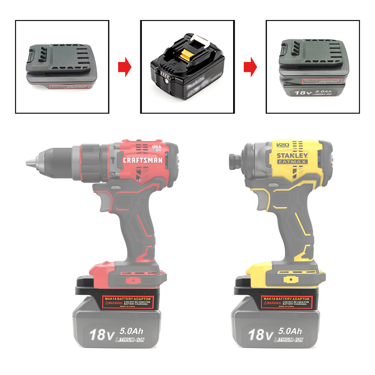 Konverter Adaptor Baterai untu - Power Tools Stanley ulasan dan harga