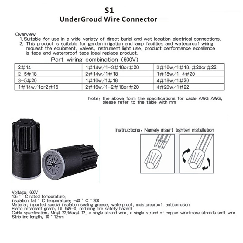 ABJA-Konektor Kawat Tahan Air, - Power Tools Grease ulasan dan harga