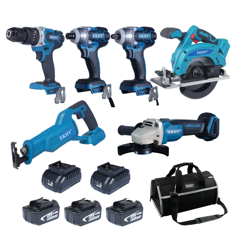 Set peralatan listrik 21V, mes - Combo Power Tools ulasan dan harga