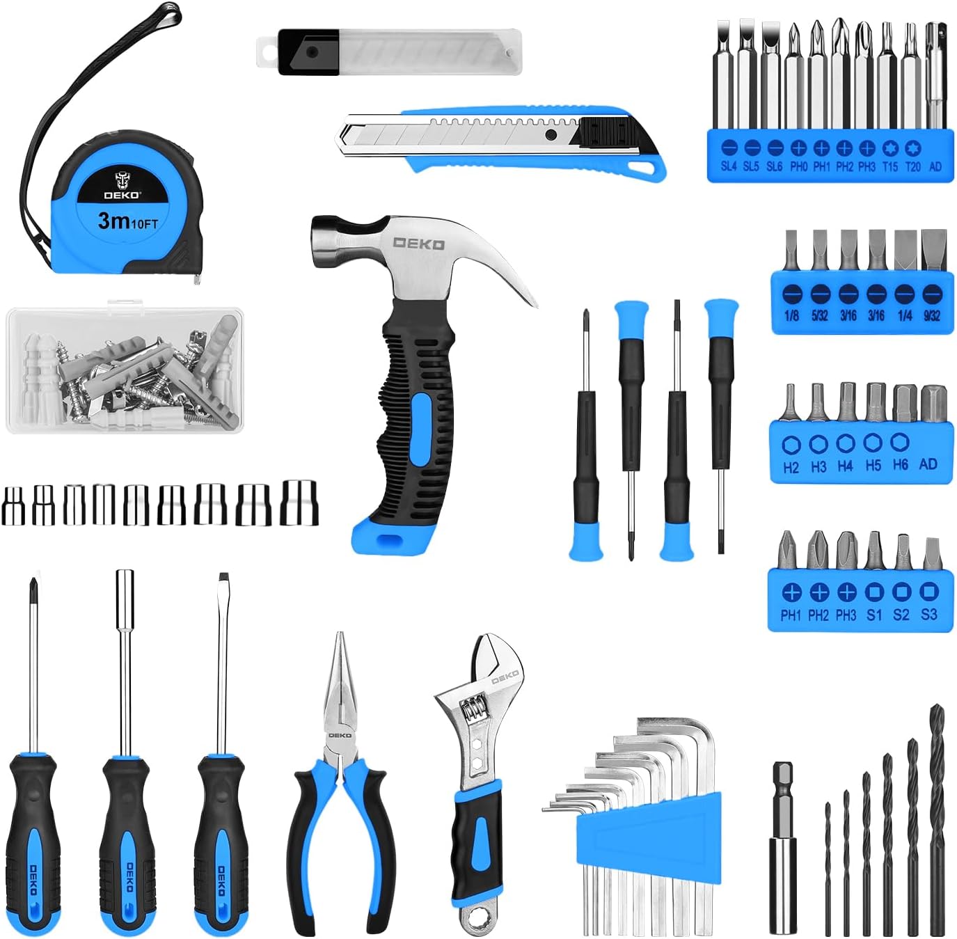 DEKO Set bor: Set alat dengan  - Combo Power Tools ulasan dan harga