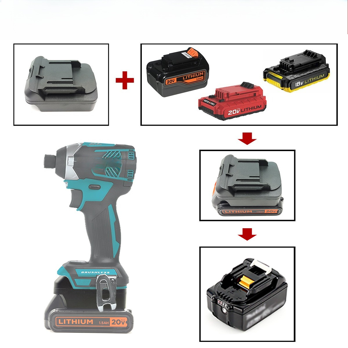 Untuk DEWALT Makita Milwaukee  - Power Tools Stanley ulasan dan harga