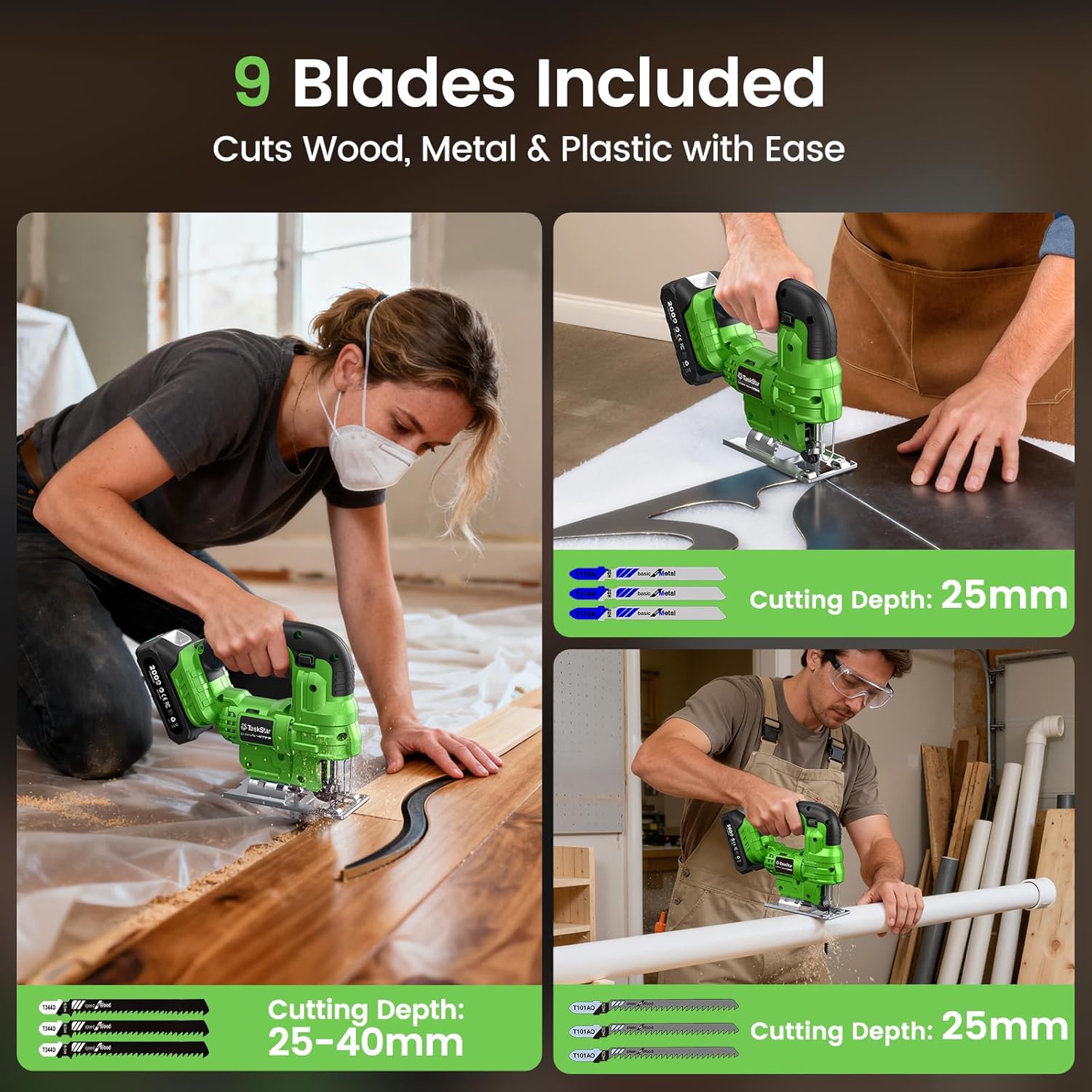 Alat Gergaji Jig Tanpa Kabel T - Jigsaw Orbital Blade ulasan dan harga